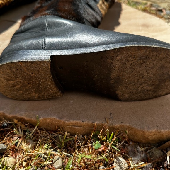 Maud Frizon Multi Pattern Fur Knee Boots - Picture 7 of 9